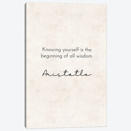Knowing Yourself - Aristotle Quote Canvas Print #PXY806} by Pixy Paper Canvas Print