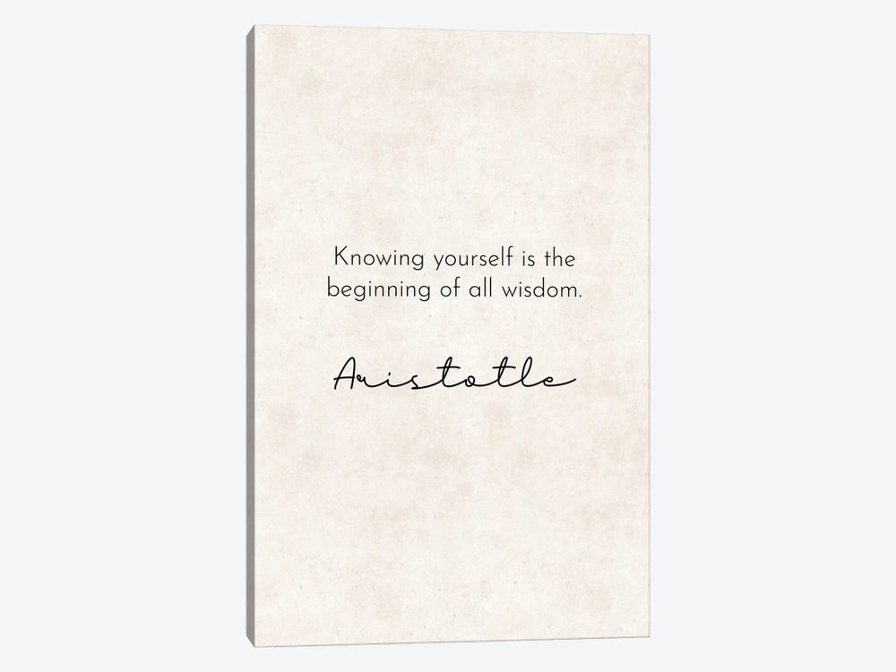 Knowing Yourself - Aristotle Quote by Pixy Paper 1-piece Art Print