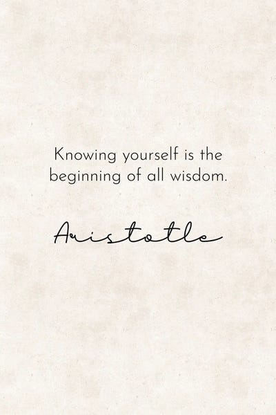 Uniqueness: Knowing Yourself - Aristotle Quote by Pixy Paper