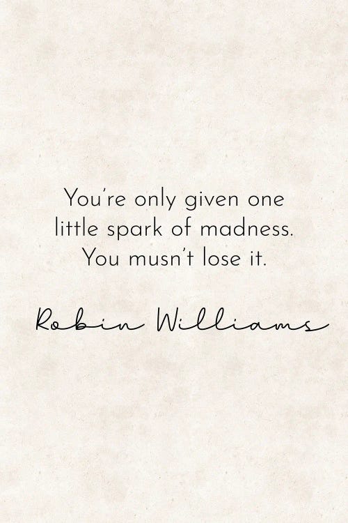 One Spark - Robin Williams Quote