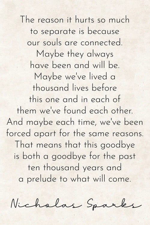 Our Souls - Nicholas Sparks Quote