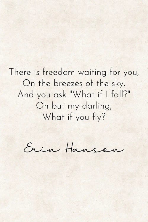 What If I Fall - Erin Hanson Quote