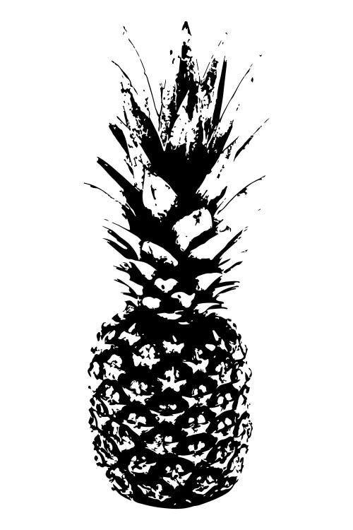 Black And White Sketched Pineapple