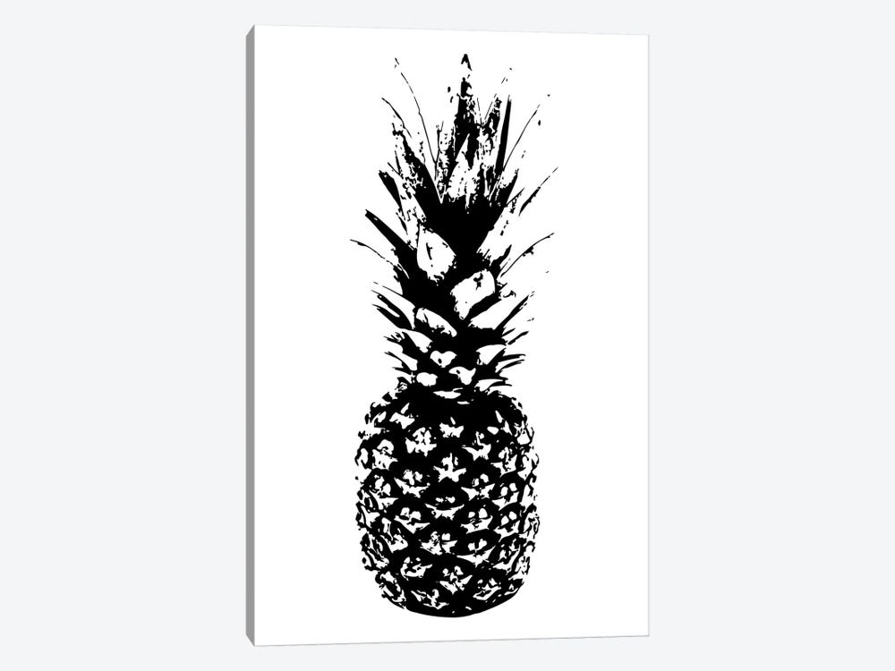 Black And White Sketched Pineapple by Pixy Paper 1-piece Canvas Art