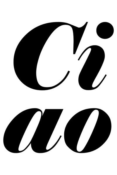 Ciao by Pixy Paper art print