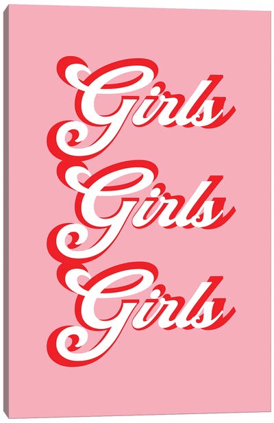Girls Girls Girls Canvas Art Print - Pixy Paper