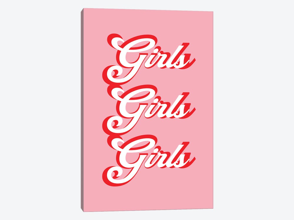 Girls Girls Girls by Pixy Paper 1-piece Canvas Print