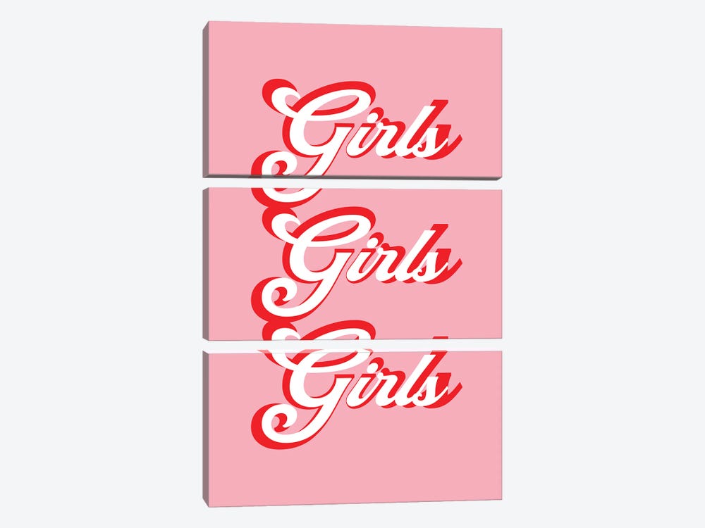 Girls Girls Girls by Pixy Paper 3-piece Art Print