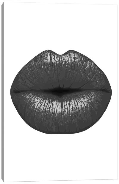 Black Lips Canvas Art Print - Lips Art