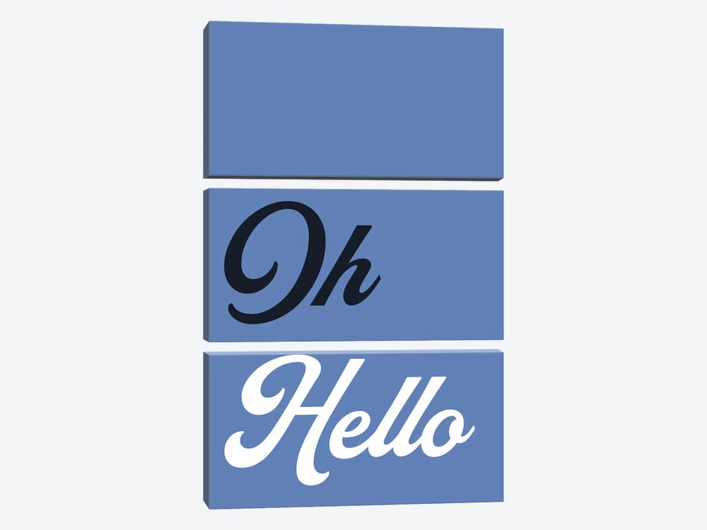 Oh Hello by Pixy Paper 3-piece Art Print