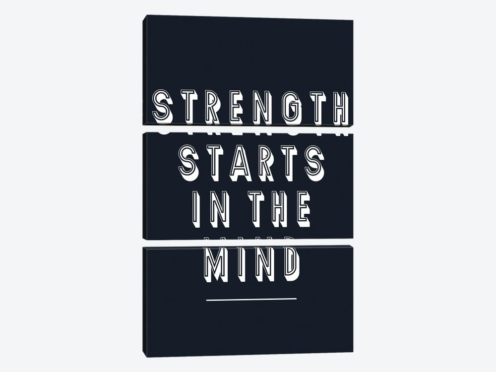 Strength Starts In The Mind by Pixy Paper 3-piece Canvas Art