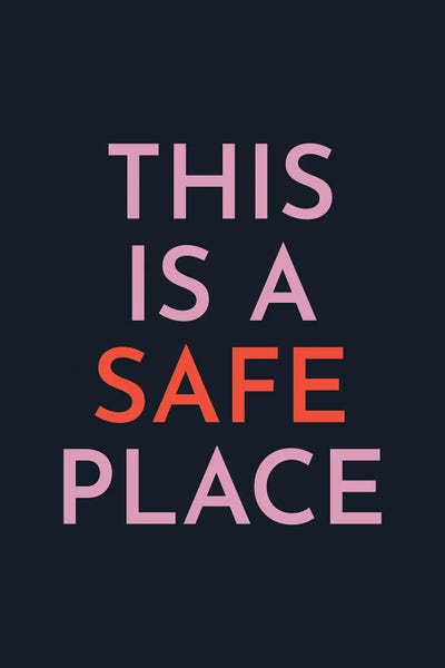 This Is A Safe Place by Pixy Paper canvas print