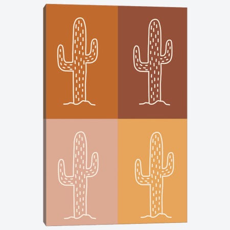 Autumn Cactus Mix Canvas Print #PXY878} by Pixy Paper Canvas Print