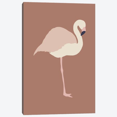 Autumn Flamingo Canvas Print #PXY882} by Pixy Paper Canvas Artwork