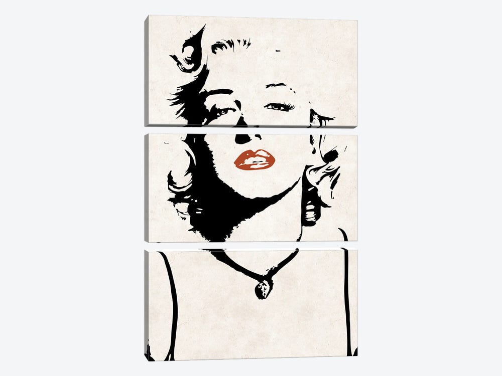 Autumn Marilyn by Pixy Paper 3-piece Canvas Art Print