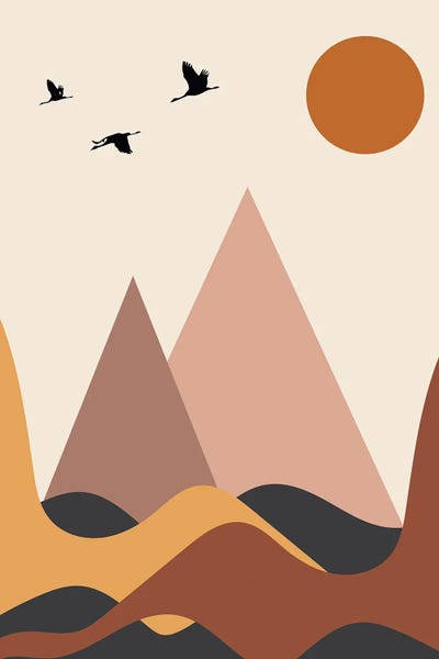 Autumn Mountains by Pixy Paper canvas print