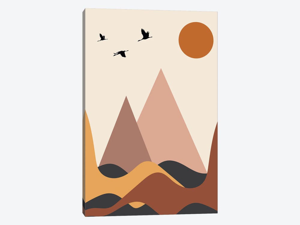 Autumn Mountains by Pixy Paper 1-piece Canvas Art Print
