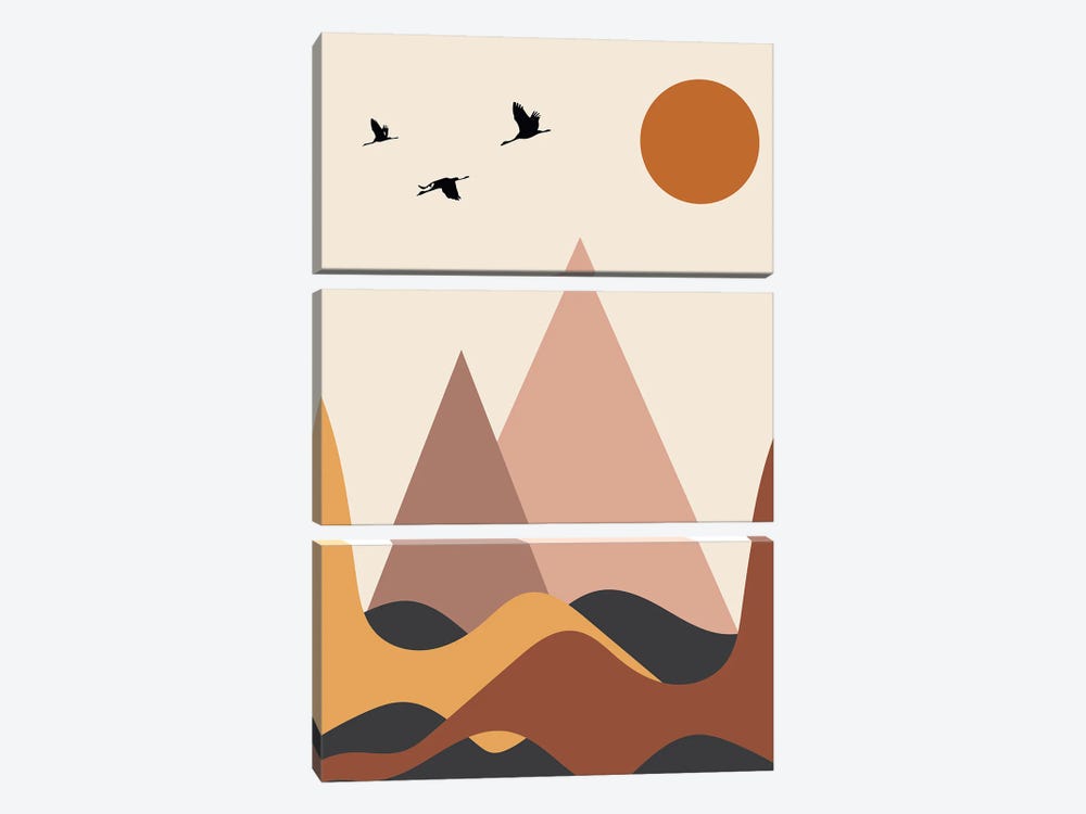 Autumn Mountains by Pixy Paper 3-piece Art Print