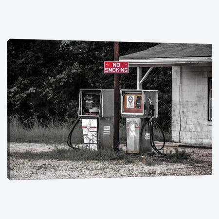 Abandoned Gas Pumps Canvas Print #PXY8} by Pixy Paper Canvas Wall Art