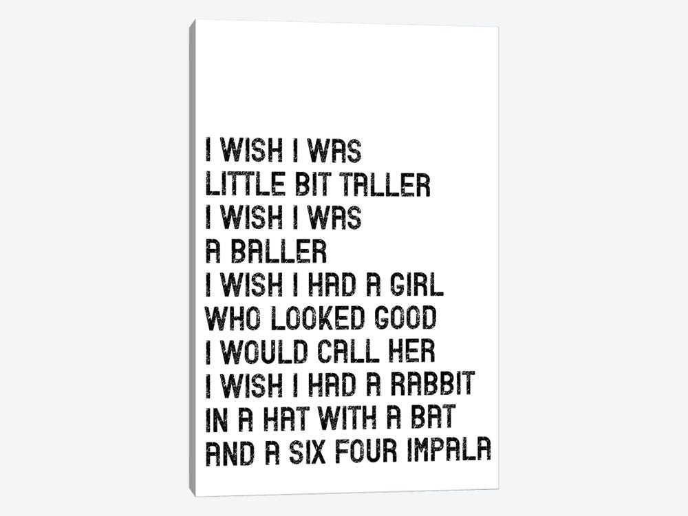I Wish I Was A Baller by Pixy Paper 1-piece Canvas Artwork