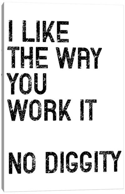No Diggity Canvas Art Print - Pixy Paper