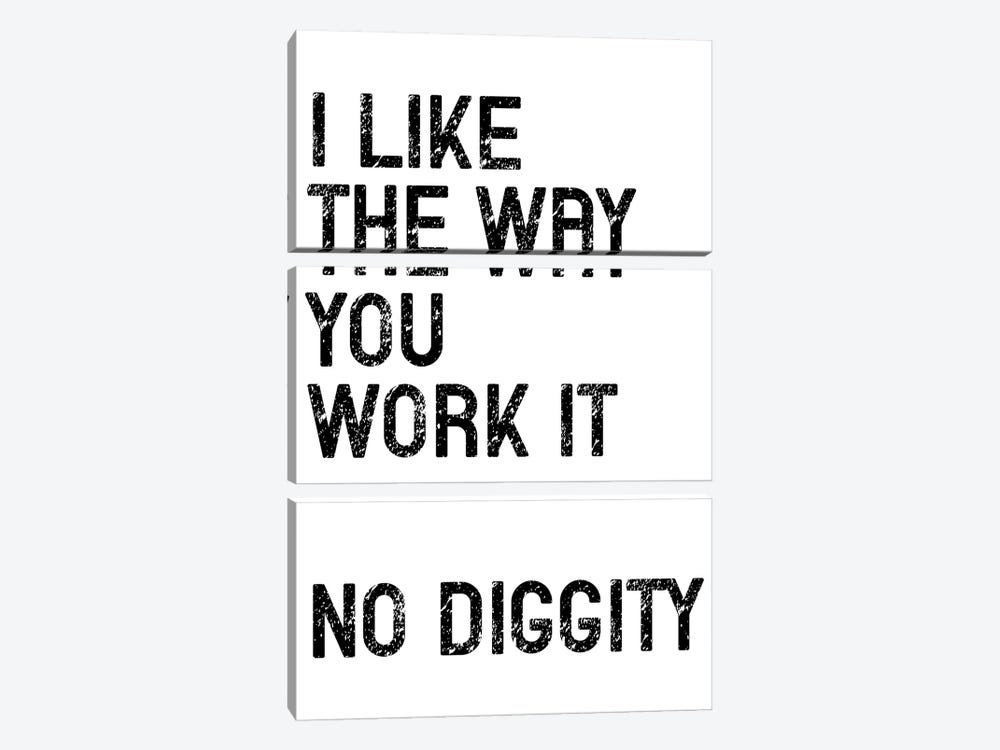 No Diggity by Pixy Paper 3-piece Canvas Wall Art