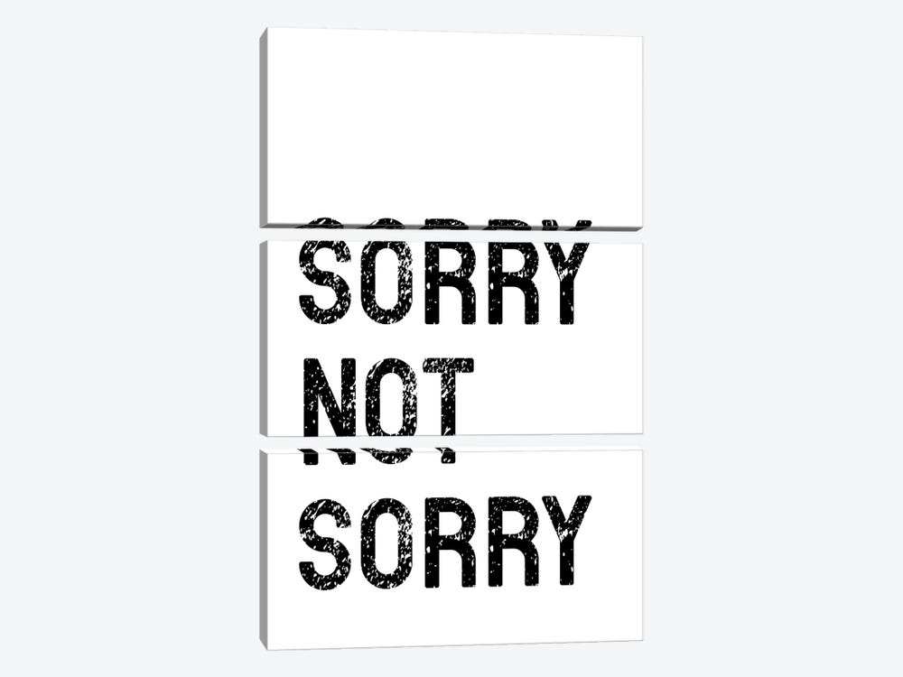 Sorry Not Sorry by Pixy Paper 3-piece Canvas Print