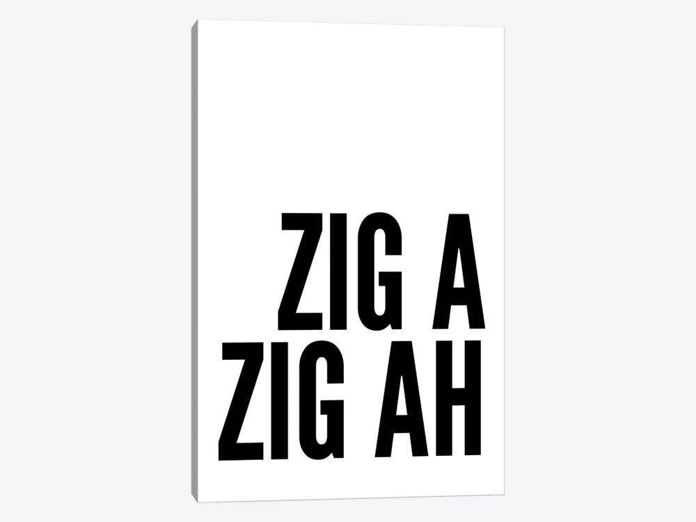 Zig A Zig Ah Black by Pixy Paper 1-piece Canvas Art