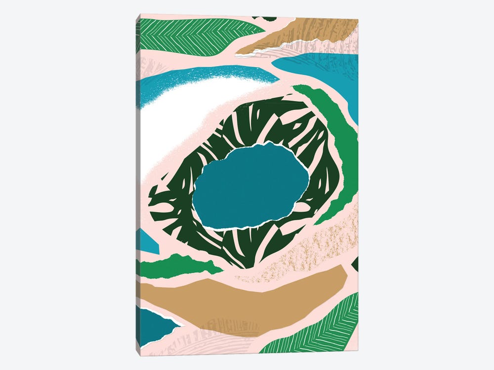 Blue Lake Jungle Abstract by Pixy Paper 1-piece Art Print