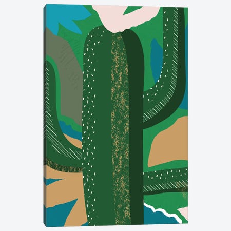 Cactus Jungle Abstract Canvas Print #PXY930} by Pixy Paper Canvas Wall Art