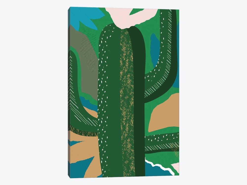 Cactus Jungle Abstract by Pixy Paper 1-piece Canvas Art Print