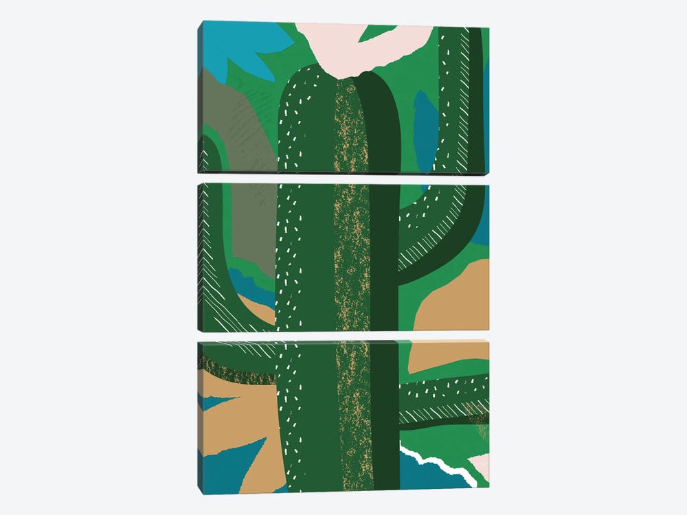 Cactus Jungle Abstract by Pixy Paper 3-piece Art Print