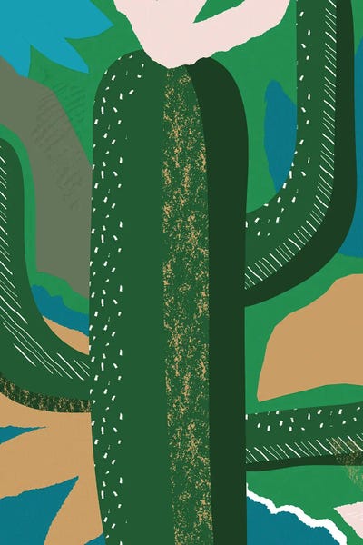 Jungles: Cactus Jungle Abstract by Pixy Paper