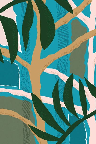 Jungle Tree Abstract by Pixy Paper canvas print