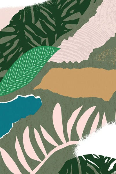 Jungles: Mismatch Jungle Abstract by Pixy Paper