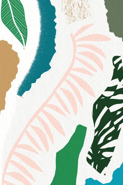 Pixy Paper: Pink Leaf Jungle Abstract by Pixy Paper