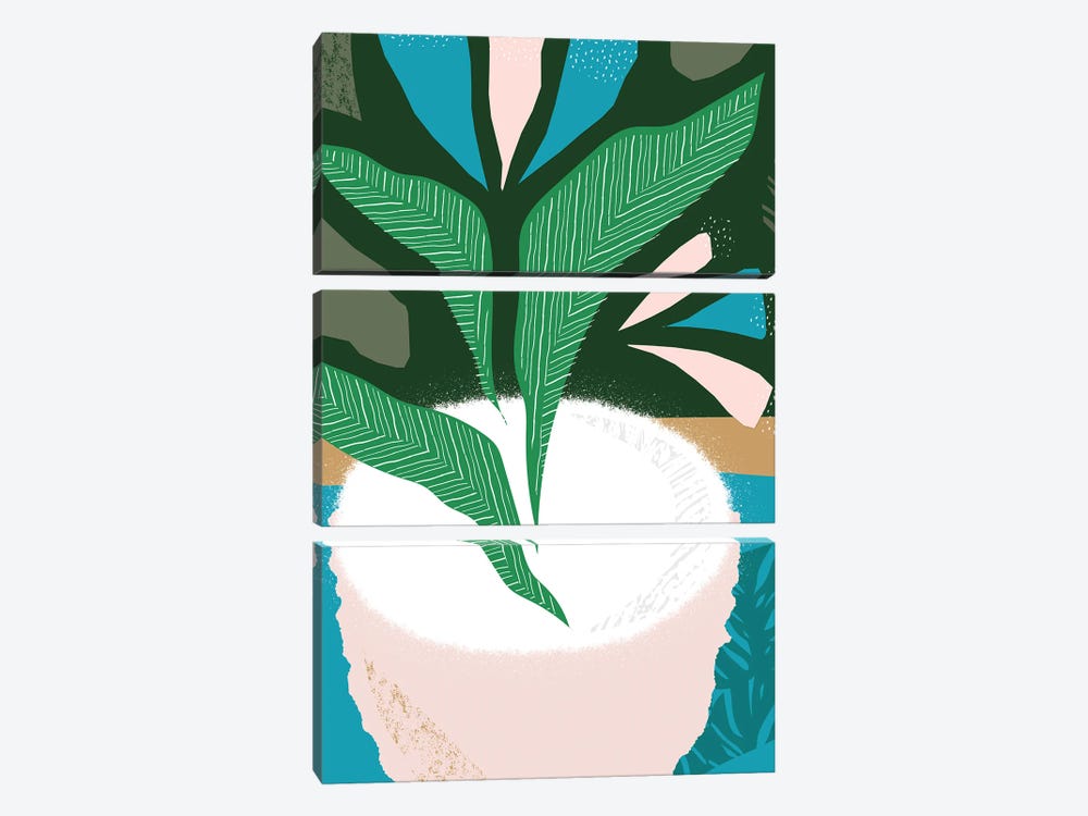 Plant Pot Jungle Abstract by Pixy Paper 3-piece Canvas Art