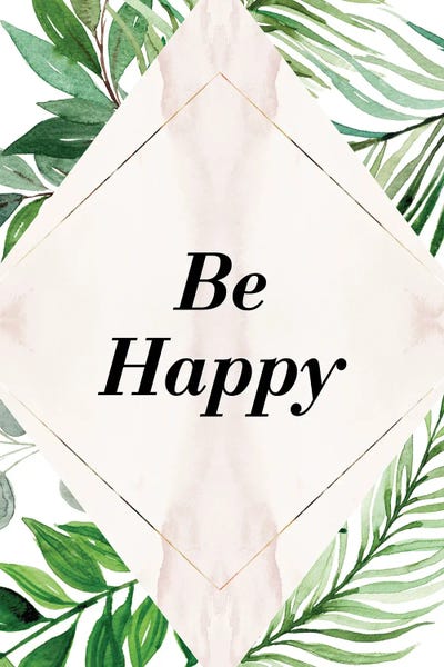 Be Happy Exotic by Pixy Paper art print