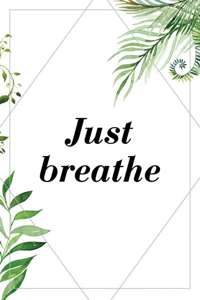 Just Breathe Exotic by Pixy Paper canvas print