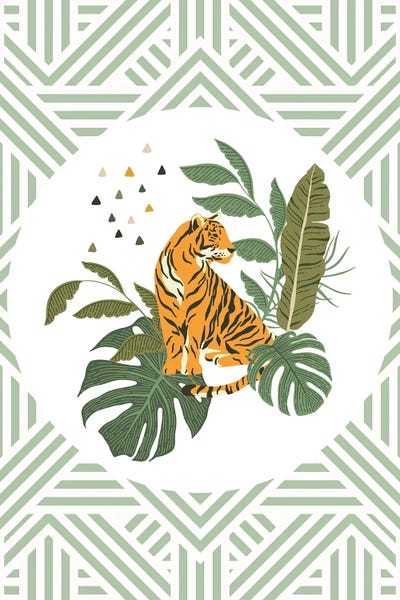 Pixy Paper: Wild Collection Geometric Aztec Tiger by Pixy Paper