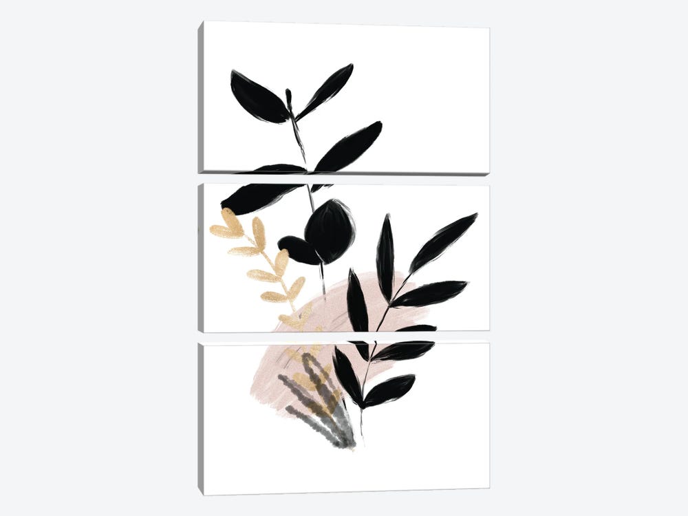 Delicate Floral I by Pixy Paper 3-piece Canvas Print