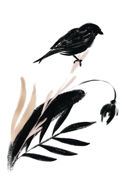 Pixy Paper: Delicate Floral Bird IV by Pixy Paper