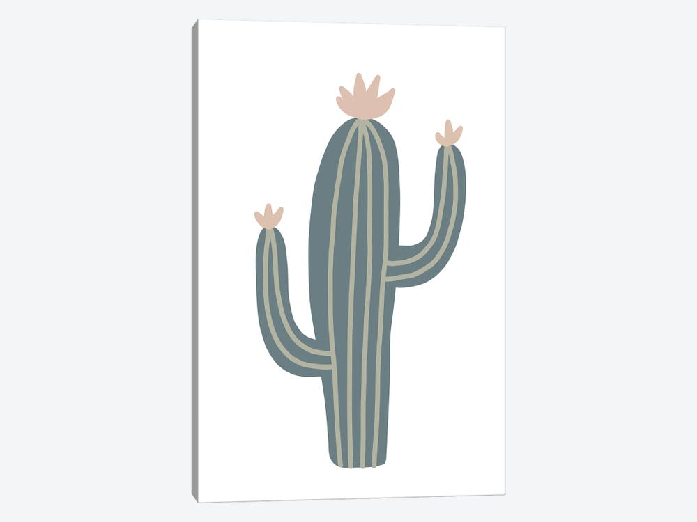 Inspired Natural Cactus Boho by Pixy Paper 1-piece Canvas Print
