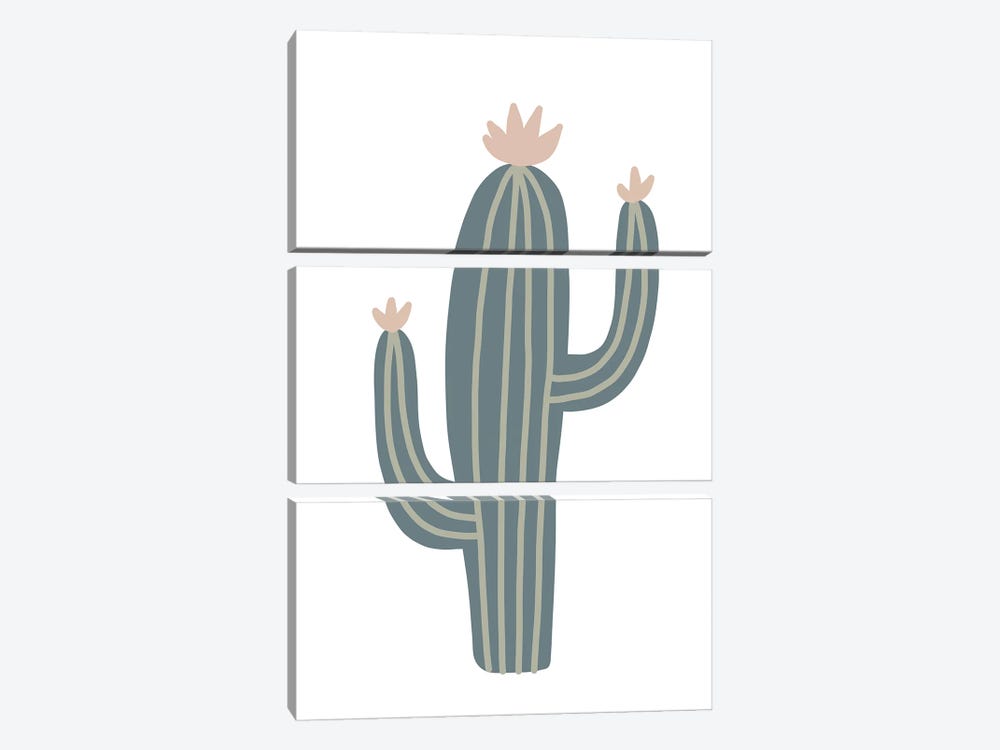 Inspired Natural Cactus Boho by Pixy Paper 3-piece Art Print