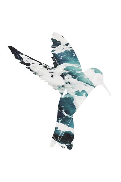 Blue Sea Bird by Pixy Paper art print