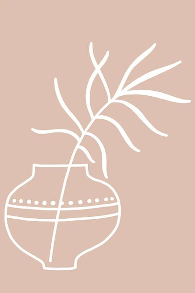 Pixy Paper: Inspired Pink Plant Silhouette Line Boho by Pixy Paper