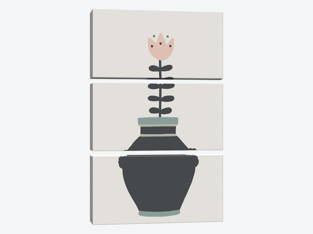 Inspired Plant Pot Stone Boho by Pixy Paper 3-piece Art Print