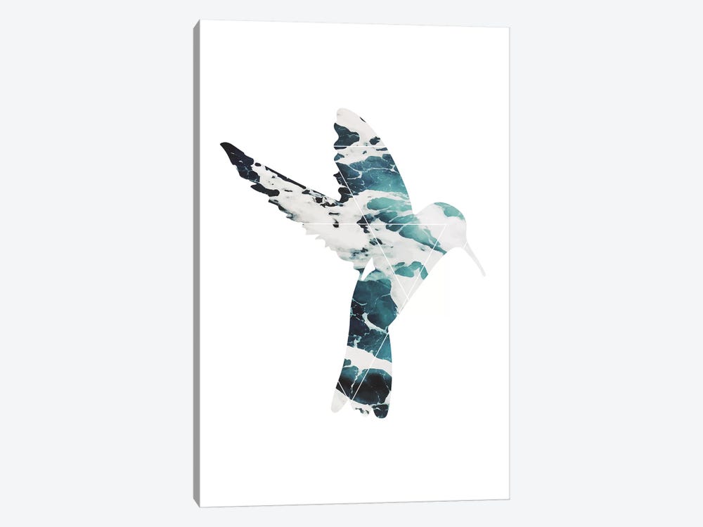 Blue Sea Bird by Pixy Paper 1-piece Art Print