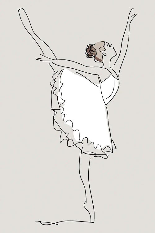 Inspired Stone Ballerina Line by Pixy Paper wall art