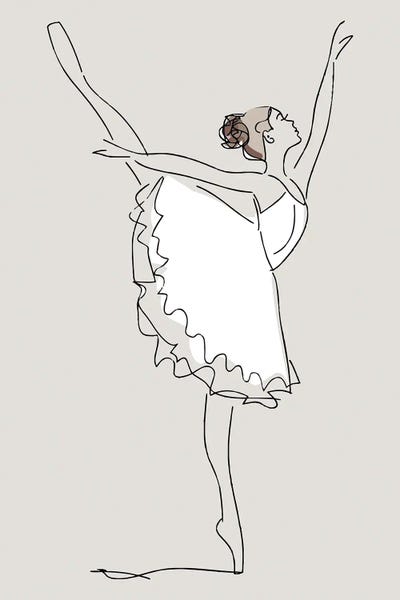 Ballet: Inspired Stone Ballerina Line by Pixy Paper